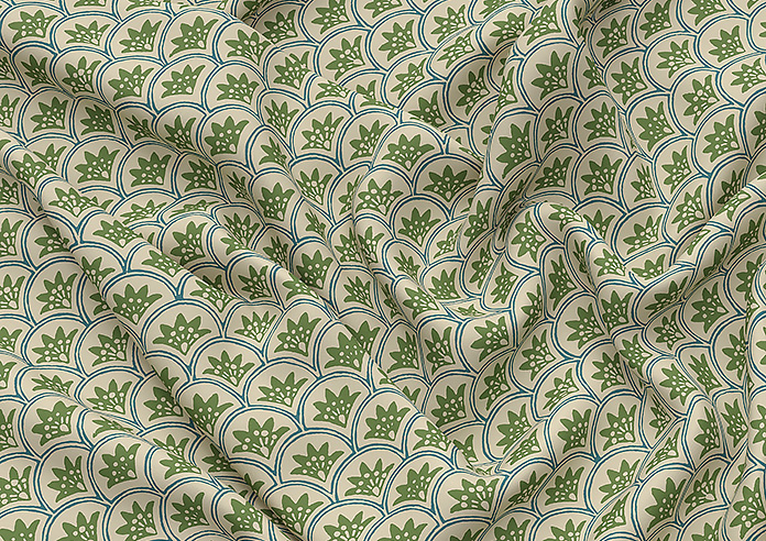 Land & Shore Dawn, Green - Roman Blind - Image 4
